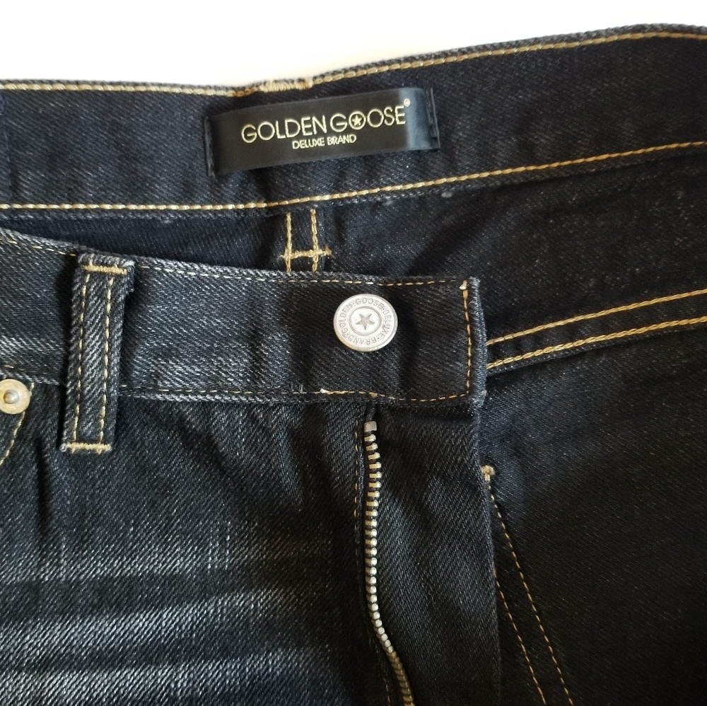 Golden Goose High Rise Denim Pants Size S Small Black - Picture 5 of 11